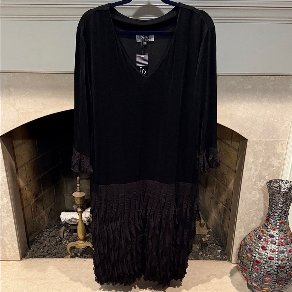 Slinky Brand Elegant Black Dress Size 1X